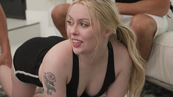 Spoilt Teen Haley Spades Tempts Personal Trainers Into DP Threesome GP3081
